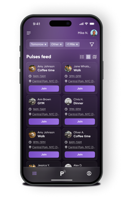 Pulse app on phone